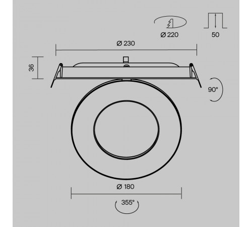 Встраиваемый спот Maytoni Vector DL102-12W4K-B Встраиваемый спот Maytoni Vector DL102-12W4K-B