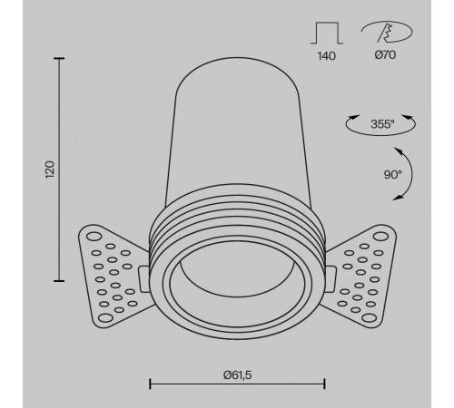 Встраиваемый спот Maytoni Technical Focus Led DL125-L12-3K-TRS-W Встраиваемый спот Maytoni Technical Focus Led DL125-L12-3K-TRS-W