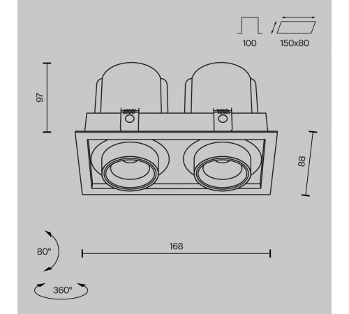 Встраиваемый Maytoni Technical Hidden DL095-02-10W3K-W Встраиваемый Maytoni Technical Hidden DL095-02-10W3K-W