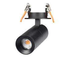 Спот Arlight LGD-ARTEMIS-BUILT-FLAP-R55-12W Warm2700 (BK, 8-80 deg, 230V) (IP20 Металл) 062274