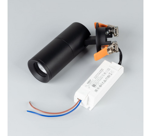 Спот Arlight LGD-ARTEMIS-BUILT-FLAP-R55-12W Warm2700 (BK, 8-80 deg, 230V) (IP20 Металл) 062274