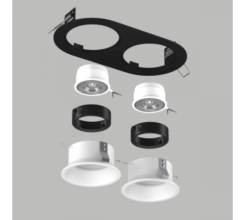 Встраиваемый светильник Lightstar Domino (214657+214606+214606+214007+214007) D6570606BMOD Встраиваемый светильник Lightstar Domino (214657+214606+214606+214007+214007) D6570606BMOD