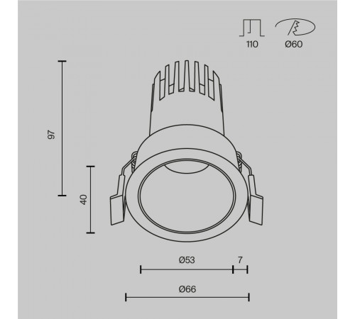Встраиваемый светильник Maytoni Dip DL116-10W-4K-W Встраиваемый светильник Maytoni Dip DL116-10W-4K-W