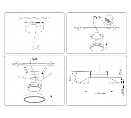 Встраиваемый светильник Ambrella Light Techno spot GX Standard tech TN51803 Встраиваемый светильник Ambrella Light Techno spot GX Standard tech TN51803