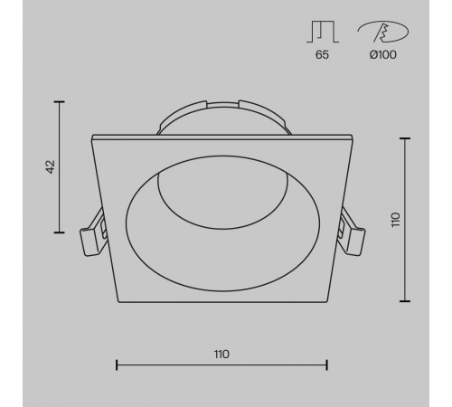 Встраиваемый светильник Maytoni Technical Share DL126-GX53-SQ-W
