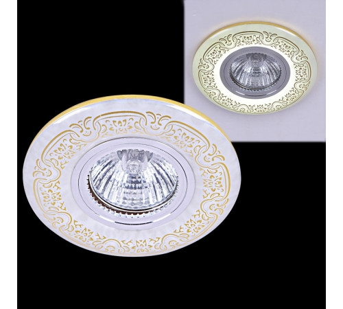 Встраиваемый светильник Reluce 09502-9.0-001MN MR16+LED3W WH/GD