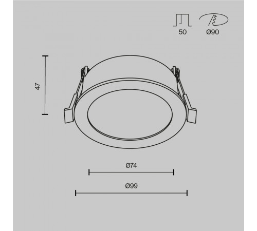 Встраиваемый светильник Maytoni Technical Downlight Orb DL130-GX53-B Встраиваемый светильник Maytoni Technical Downlight Orb DL130-GX53-B