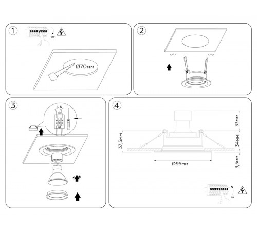 Встраиваемый светильник Ambrella Light Techno Spot IP Protect TN1142 Встраиваемый светильник Ambrella Light Techno Spot IP Protect TN1142