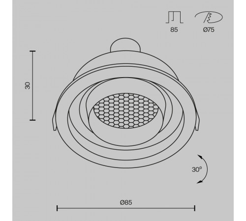 Встраиваемый светильник Maytoni Technical Downlight Atom DL113-GU10-01-RD-B Встраиваемый светильник Maytoni Technical Downlight Atom DL113-GU10-01-RD-B