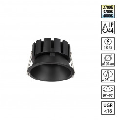 Встраиваемый светильник с переключателем цветовой температуры и угла рассеивания Novotech Wir Solis 359860