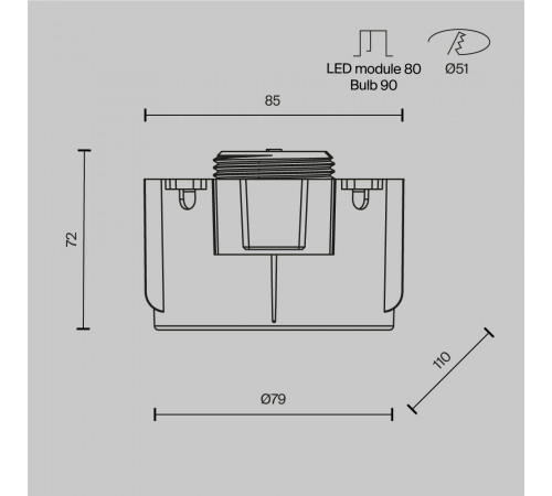 Встраиваемый светильник Maytoni Technical Intro 2.0 DL137-GU10-W
