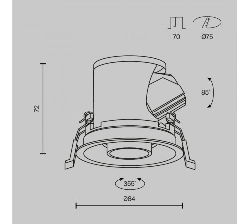 Встраиваемый светильник Maytoni Technical Focus LED mini DL127-8W3K-B