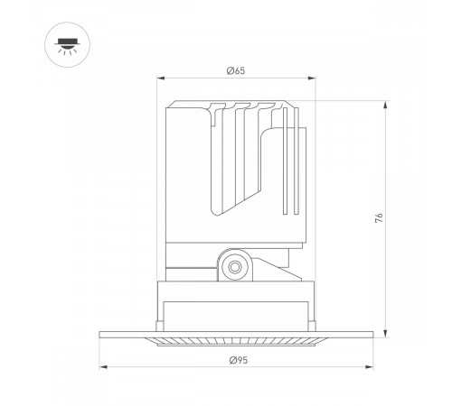 Встраиваемый светильник даунлайт Arlight MS-ARADO-TRIMLESS-R65-9W Warm3000 (WH-WH, 55 deg, 230V) (IP20 Металл) 052409 Встраиваемый светильник даунлайт Arlight MS-ARADO-TRIMLESS-R65-9W Warm3000 (WH-WH, 55 deg, 230V) (IP20 Металл) 052409