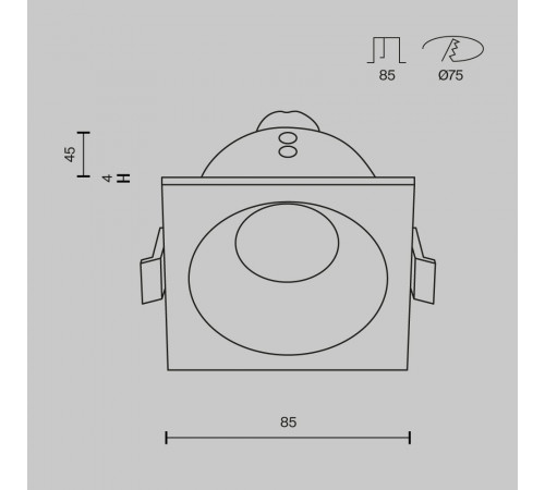 Встраиваемый светильник Maytoni Technical Downlight Zoom DL033-2-01W-1(N)