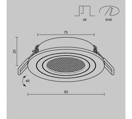 Встраиваемый светильник Maytoni Technical Atom DL023-2-01W-1(N)