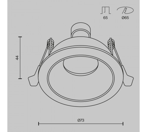 Встраиваемый светильник Maytoni Technical Share DL126-GU10-B Встраиваемый светильник Maytoni Technical Share DL126-GU10-B