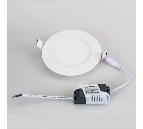 Встраиваемый светильник Arlight MS-EDGE-R120-6W Warm3000 (WH, 115 deg, 230V) (IP44 Металл) 049176