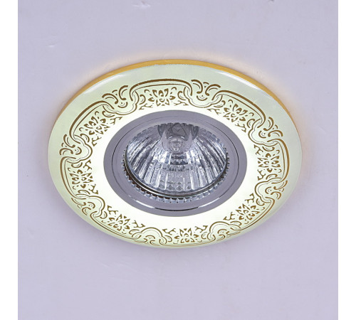Встраиваемый светильник Reluce 09502-9.0-001MN MR16+LED3W WH/GD