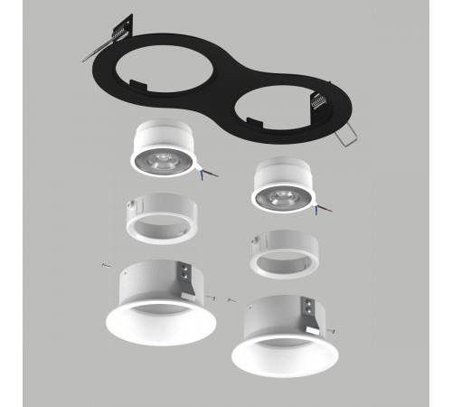 Встраиваемый светильник Lightstar Domino (214627+214606+214606+214006+214006) D6270606WMOD