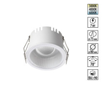 Встраиваемый светильник с переключателем цветовой температуры Novotech Wir Clarte 359873