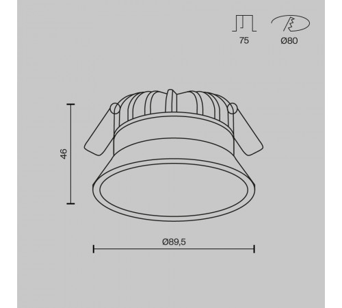 Встраиваемый светильник Maytoni Technical Okno DL055-10W2.7-3-4K-B