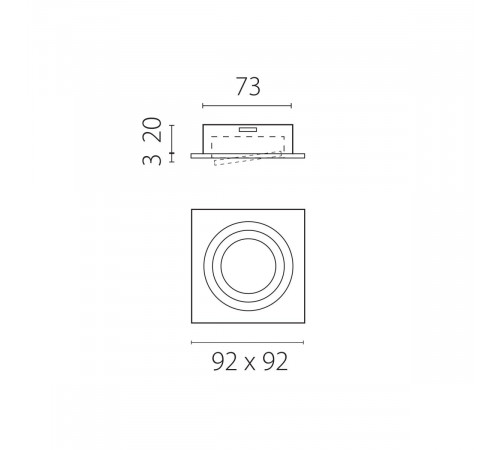 Встраиваемый светильник MR16 Lightstar Singo Base 011625 Встраиваемый светильник MR16 Lightstar Singo Base 011625