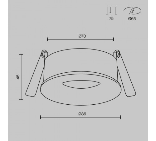 Встраиваемый светильник Maytoni Technical Slim DL027-GU10-W