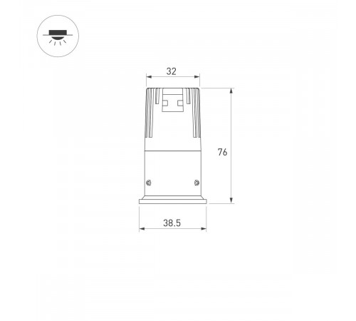 Встраиваемый светильник Arlight DL-VEILA-R39-6W Day4000 (Черный RAL9005, A44x46 deg, 230V) (IP20 Металл) 064954