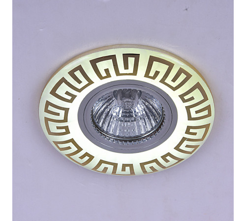 Встраиваемый светильник Reluce 09504-9.0-001MN MR16+LED3W WH/GD Встраиваемый светильник Reluce 09504-9.0-001MN MR16+LED3W WH/GD