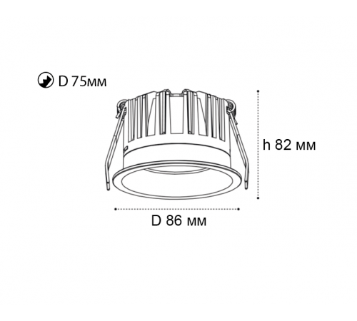 Встраиваемый светильник Italline IT06-6038 white 4000K