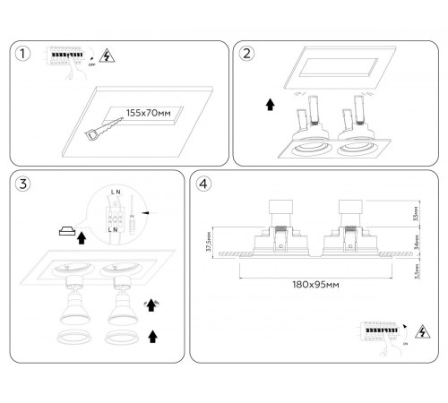 Встраиваемый светильник Ambrella Light Techno Spot IP Protect TN1145 Встраиваемый светильник Ambrella Light Techno Spot IP Protect TN1145