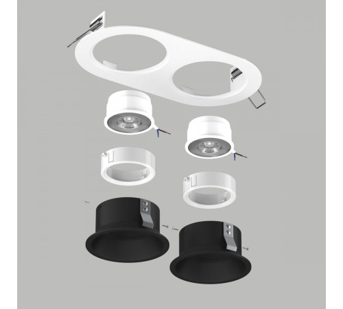 Встраиваемый светильник Lightstar Domino (214656+214607+214607+214006+214006) D6560707WMOD Встраиваемый светильник Lightstar Domino (214656+214607+214607+214006+214006) D6560707WMOD