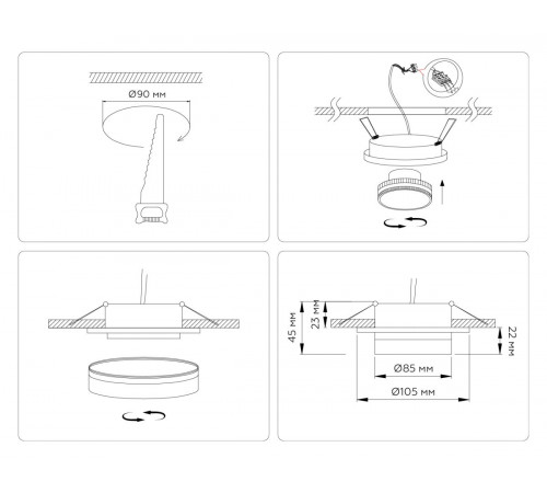 Встраиваемый светильник Ambrella Light Techno spot IP Protect TN6708 Встраиваемый светильник Ambrella Light Techno spot IP Protect TN6708