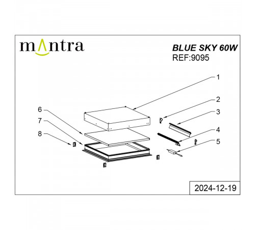 Встраиваемый светильник Mantra Blue Sky 9095