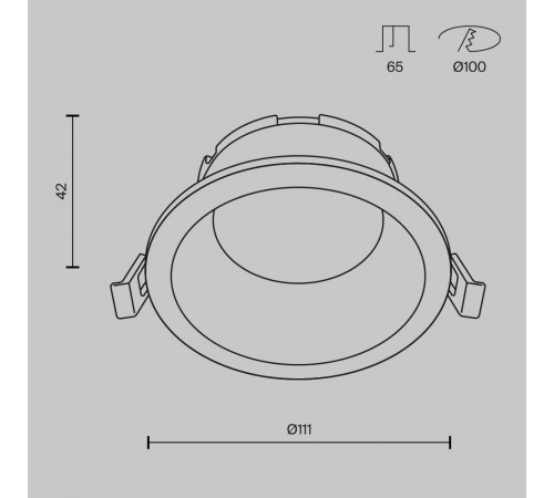Встраиваемый светильник Maytoni Technical Share DL126-GX53-W