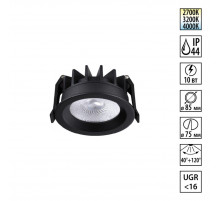 Встраиваемый светильник с переключателем цветовой температуры и угла рассеивания Novotech Wir Rayne 359841