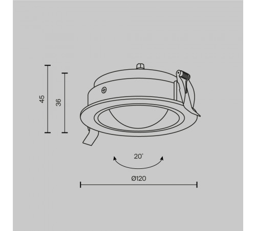 Встраиваемый светильник Maytoni Lens DL105-12W4K-B Встраиваемый светильник Maytoni Lens DL105-12W4K-B
