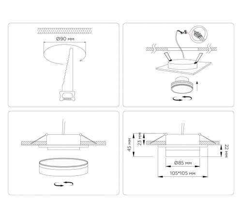 Встраиваемый светильник Ambrella Light Techno spot IP Protect TN6710 Встраиваемый светильник Ambrella Light Techno spot IP Protect TN6710