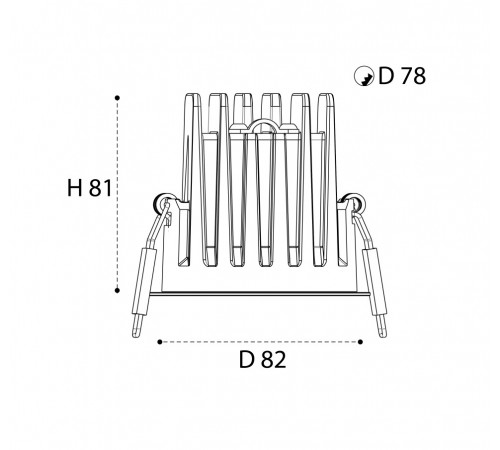 Встраиваемый светильник Italline IT08-8041 black 3000K
