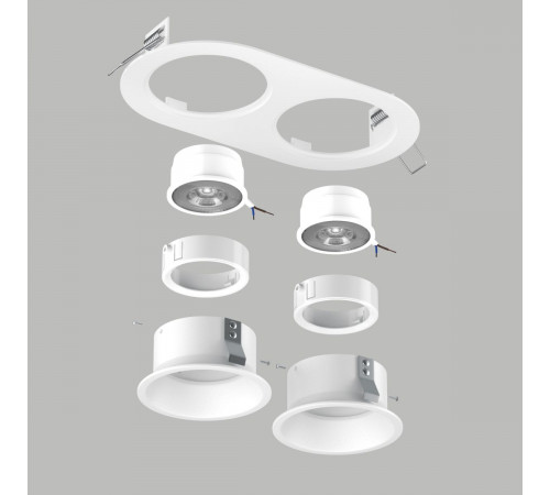 Встраиваемый светильник Lightstar Domino (214656+214606+214606+214006+214006) D6560606WMOD