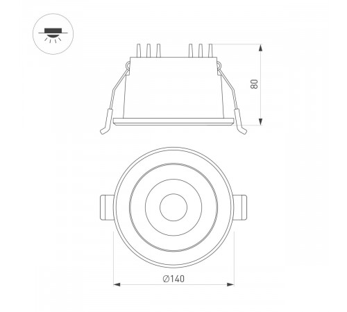 Встраиваемый светильник Arlight MS-ALORA-BUILT-R140-12W Day4000-MIX 048086 Встраиваемый светильник Arlight MS-ALORA-BUILT-R140-12W Day4000-MIX 048086