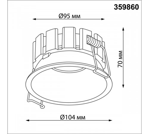Встраиваемый светильник с переключателем цветовой температуры и угла рассеивания Novotech Wir Solis 359860