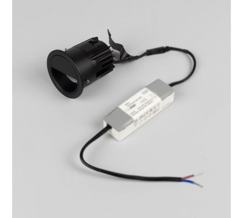 Встраиваемый светильник Arlight DL-VEILA-R63-8W Warm3000 (Черный RAL9005, A44x46 deg, 230V) (IP20 Металл) 065563