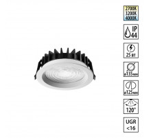 Встраиваемый светильник с переключателем цветовой температуры и угла рассеивания Novotech Wir Fluo 359846