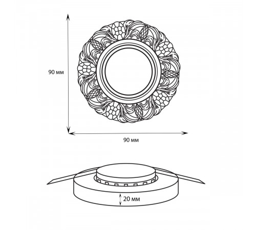 Встраиваемый светильник Fametto Luciole DLS-L208 GU5.3 CHROME/WHITE UL-00013091