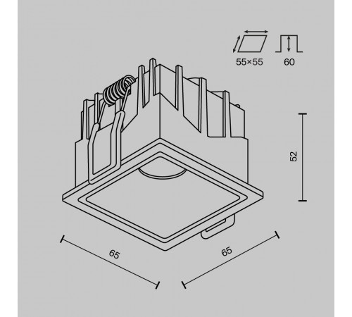 Встраиваемый светильник Maytoni Alfa LED DL043-01-10W3K-SQ-B-1 Встраиваемый светильник Maytoni Alfa LED DL043-01-10W3K-SQ-B-1
