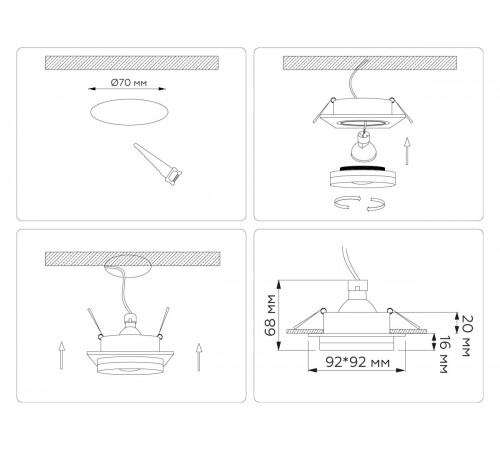 Встраиваемый светильник Ambrella Light Techno spot Acrylic Tech TN30710 Встраиваемый светильник Ambrella Light Techno spot Acrylic Tech TN30710