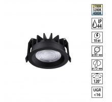 Встраиваемый светильник с переключателем цветовой температуры и угла рассеивания Novotech Wir Fluo 359843