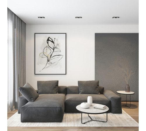 Встраиваемый светильник Denkirs Flat DK2092-BK