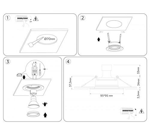 Встраиваемый светильник Ambrella Light Techno Spot IP Protect TN1144 Встраиваемый светильник Ambrella Light Techno Spot IP Protect TN1144
